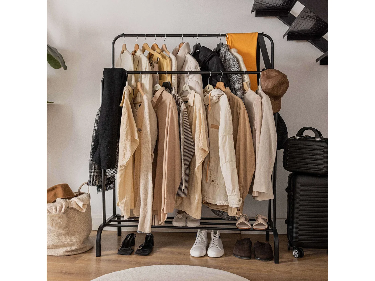 Perchero Burro  Hangy Duo 30 Negro - Newlux