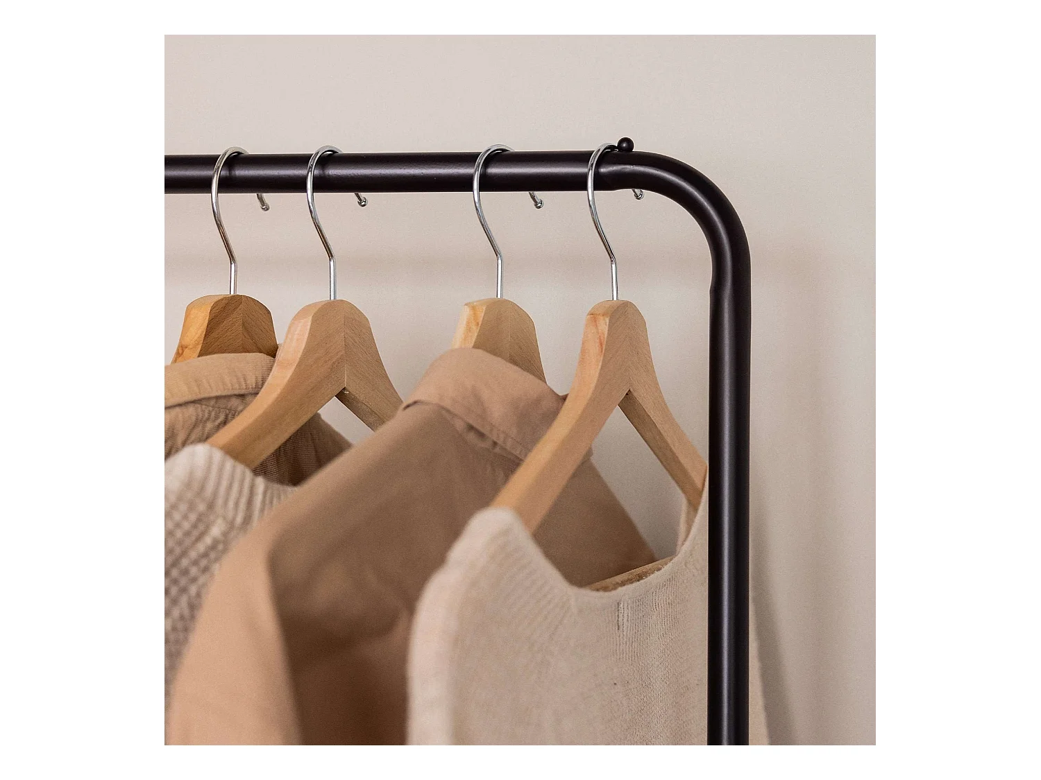 Perchero Burro  Hangy Wood 100 Negro - Newlux