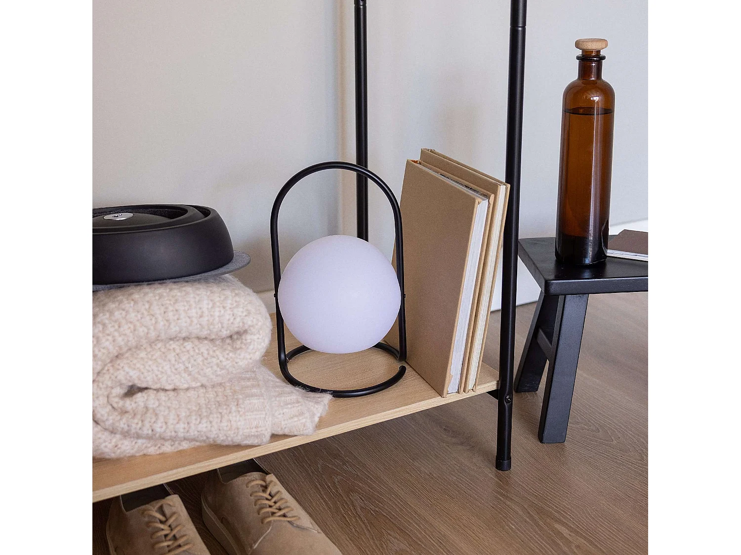 Perchero Burro  Hangy Wood 100 Negro - Newlux