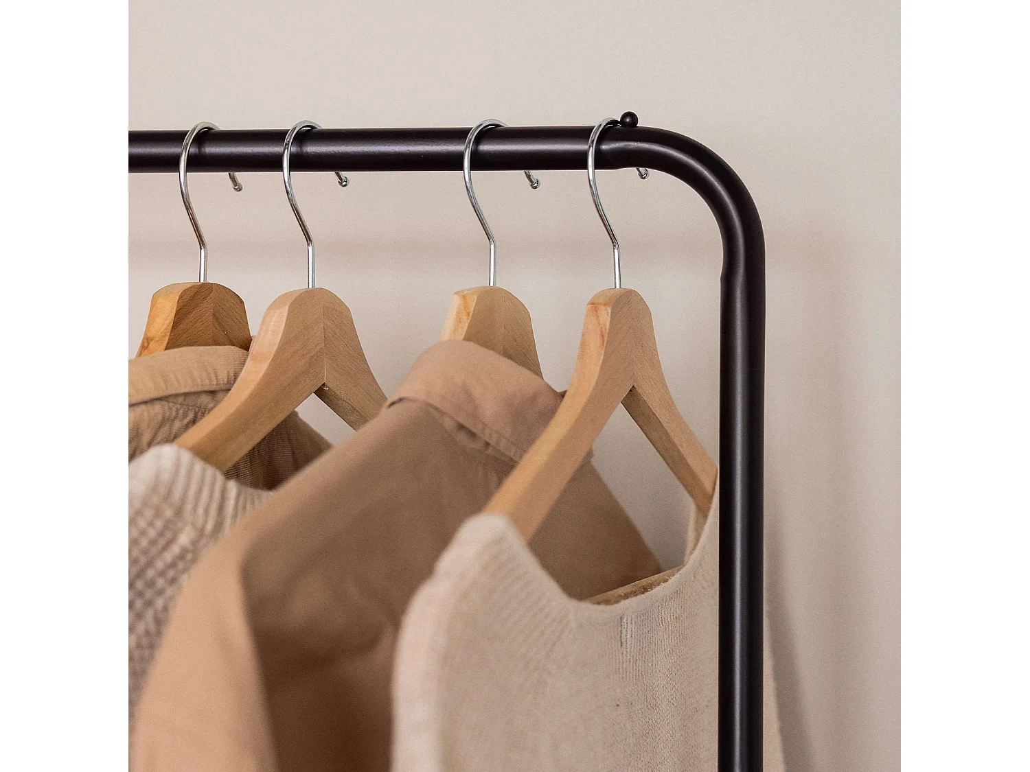 Perchero Burro  Hangy Wood 100 Negro - Newlux