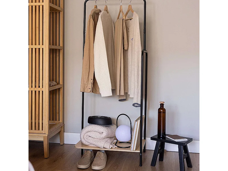 Perchero Burro  Hangy Wood 100 Negro - Newlux