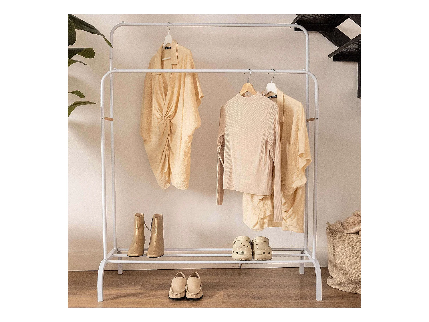 Perchero Burro  Hangy Duo 30 Blanco - Newlux