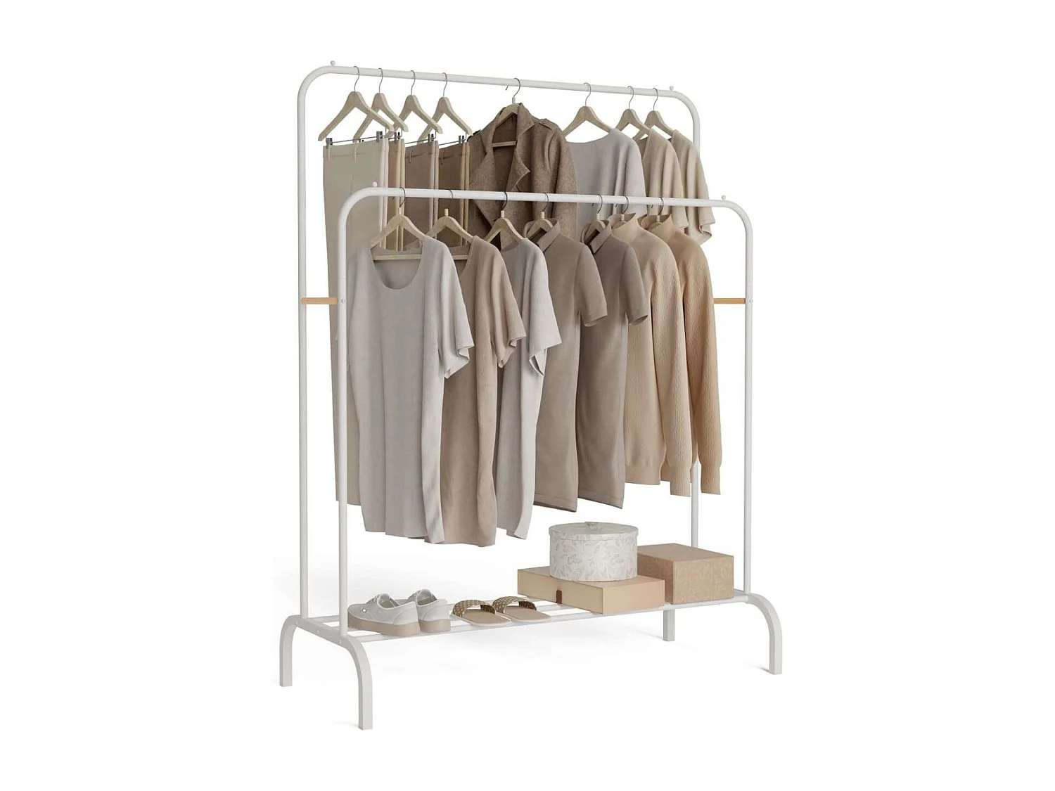 Perchero Burro  Hangy Duo 30 Blanco - Newlux