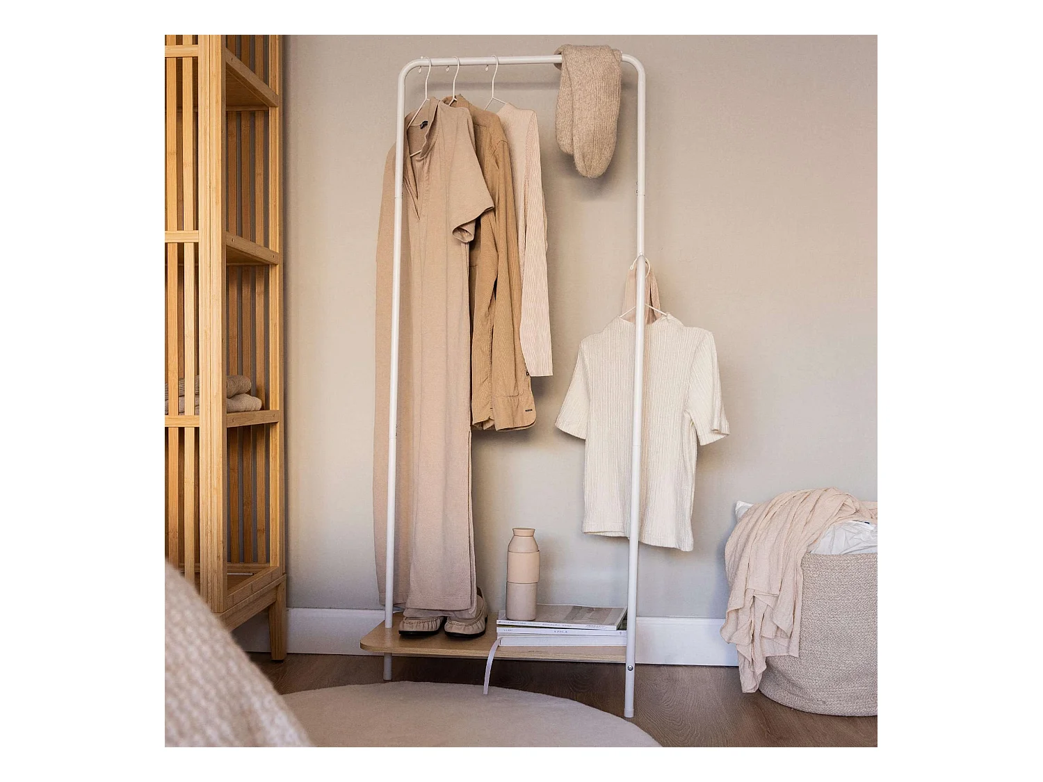 Perchero Burro  Hangy Wood 100 Blanco - Newlux