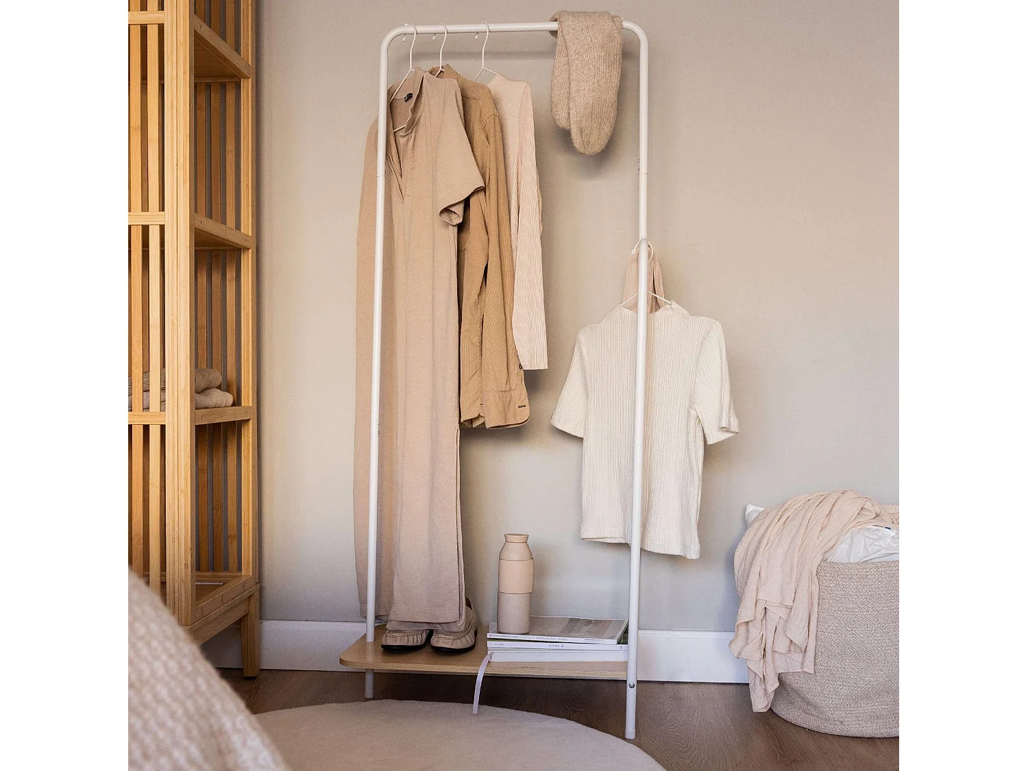 Perchero Burro  Hangy Wood 100 Blanco - Newlux