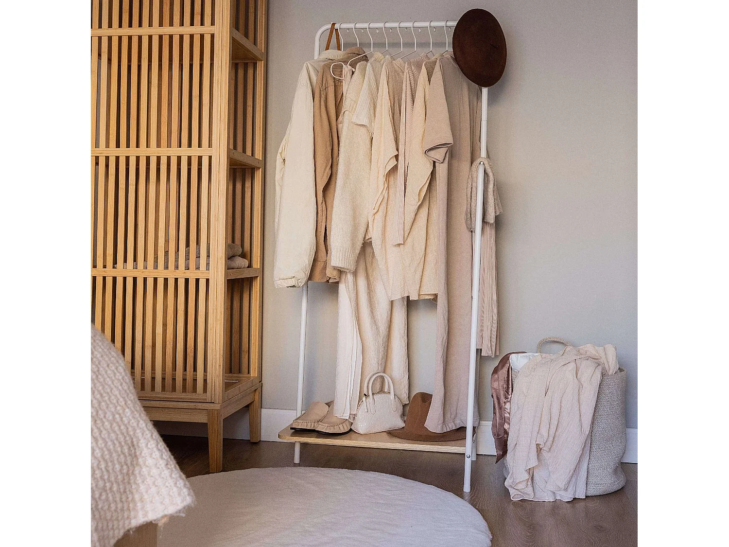 Perchero Burro  Hangy Wood 100 Blanco - Newlux