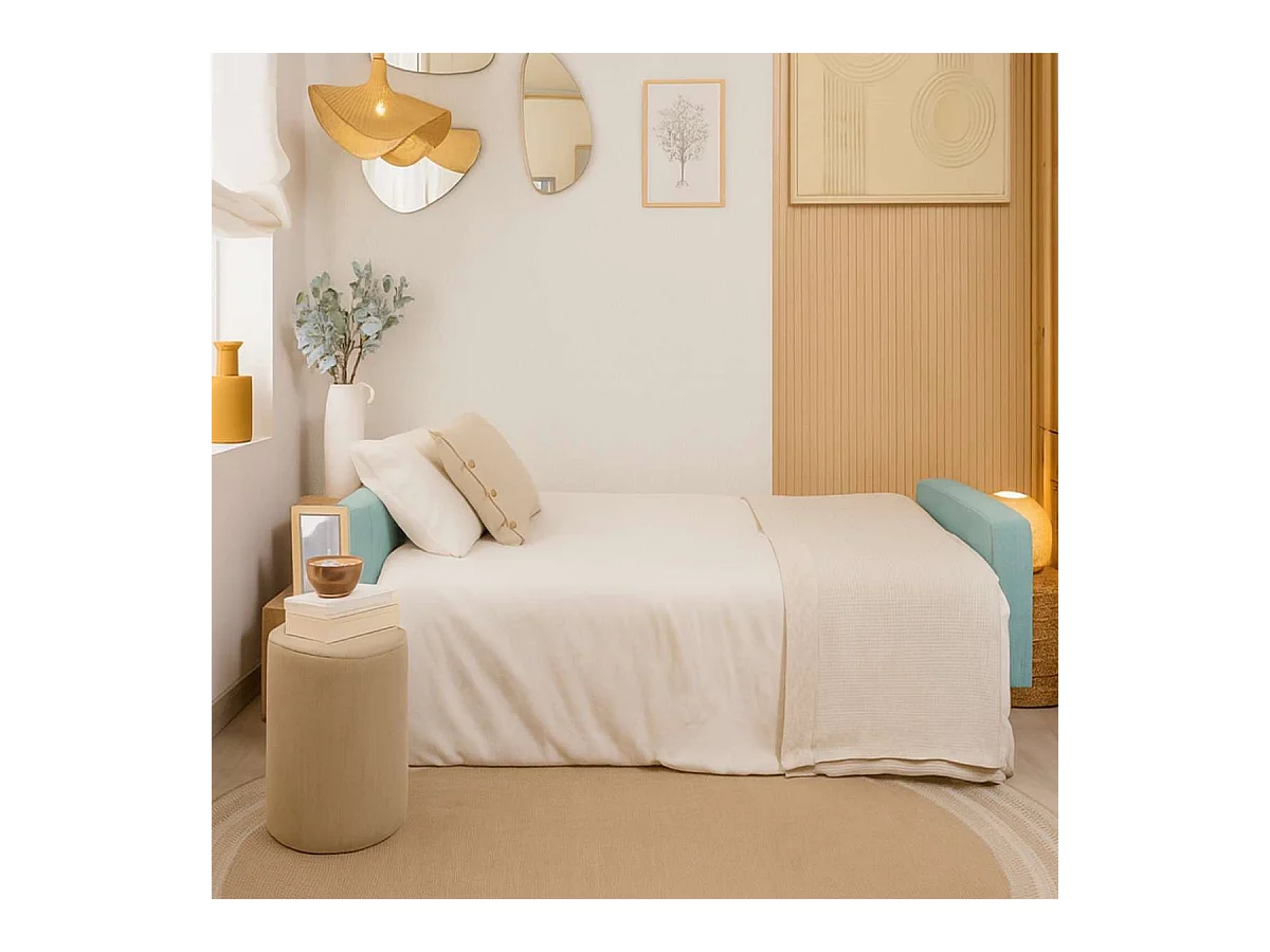 Sofá Cama  Reine Verde Menta - Nalui