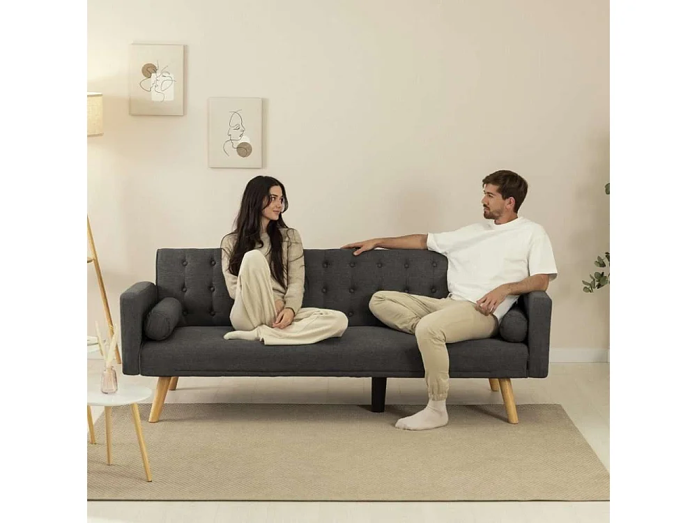 Sofá Cama  One Dots Gris Antracita - Nalui