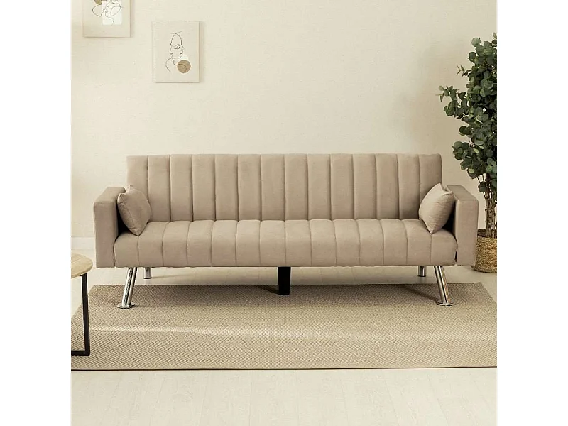 Sofá Cama  One Lines Beige - Nalui