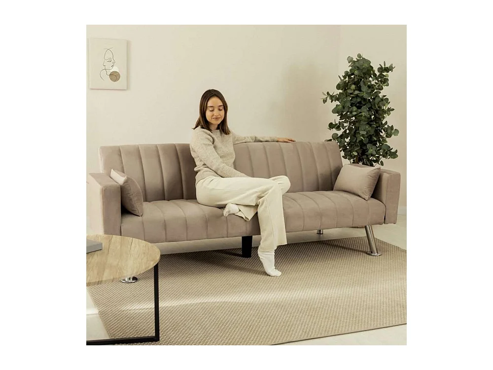 Sofá Cama  One Lines Beige - Nalui