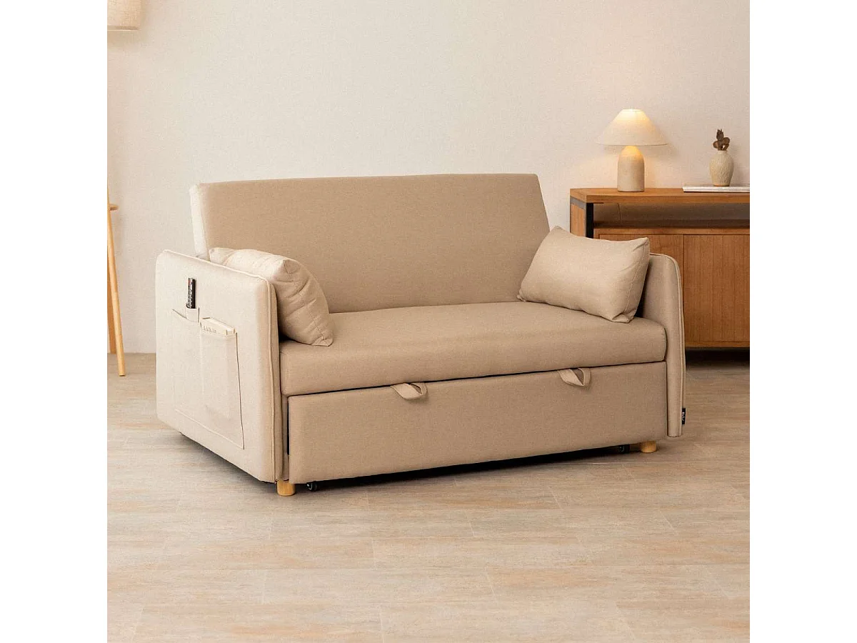 Sofá Cama  Nest 2 Beige - Nalui