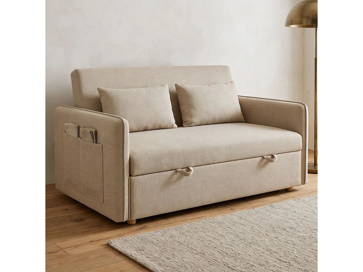 Sofá Cama  Nest 2 Beige - Nalui
