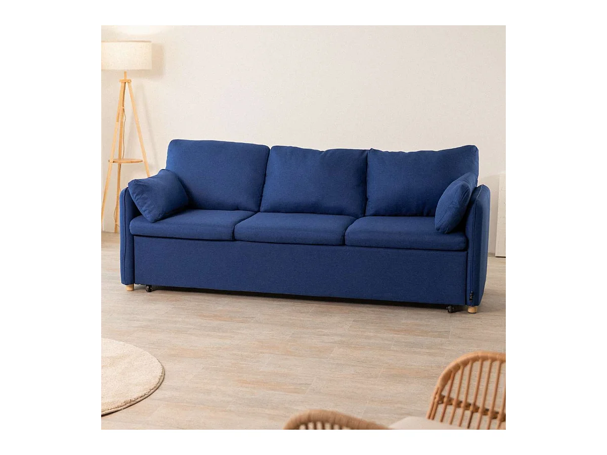 Sofá Cama  Nest 3 Azul Marino - Nalui