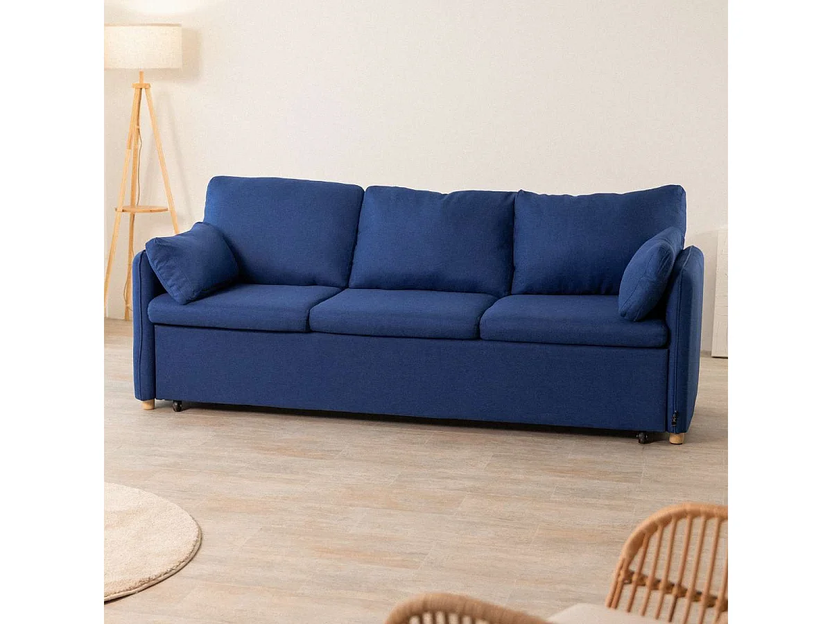 Sofá Cama  Nest 3 Azul Marino - Nalui
