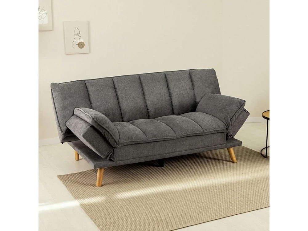 Sofá Cama  Cloud Lines Gris Antracita - Nalui