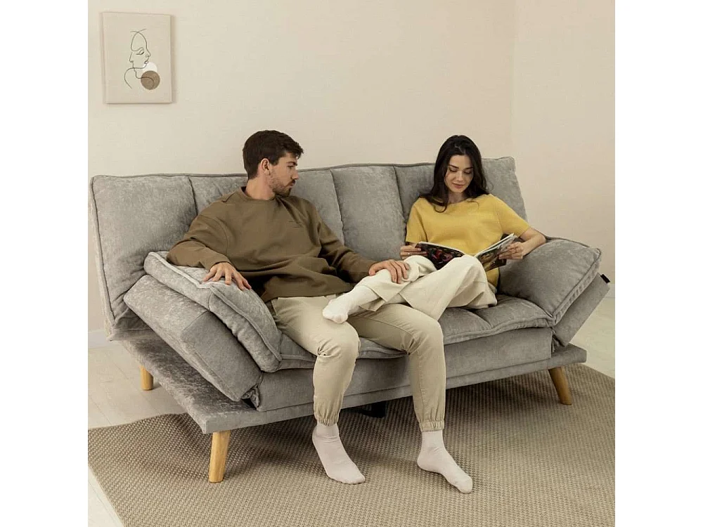 Sofá Cama  Cloud Lines Gris - Nalui