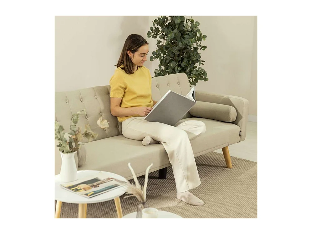 Sofá Cama  One Dots Beige - Nalui