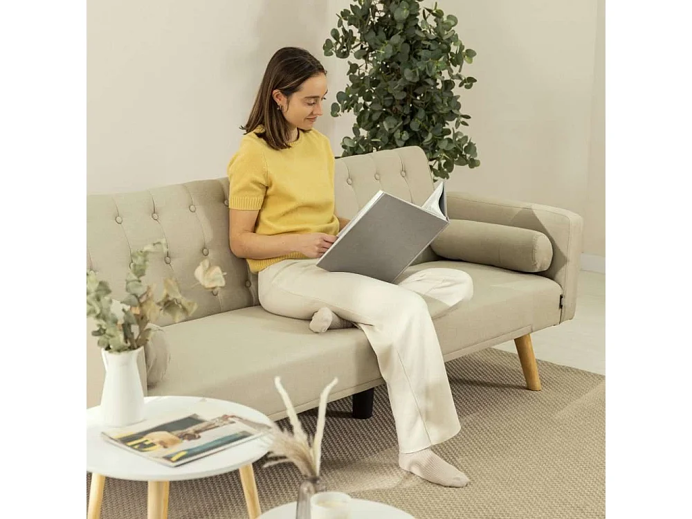 Sofá Cama  One Dots Beige - Nalui