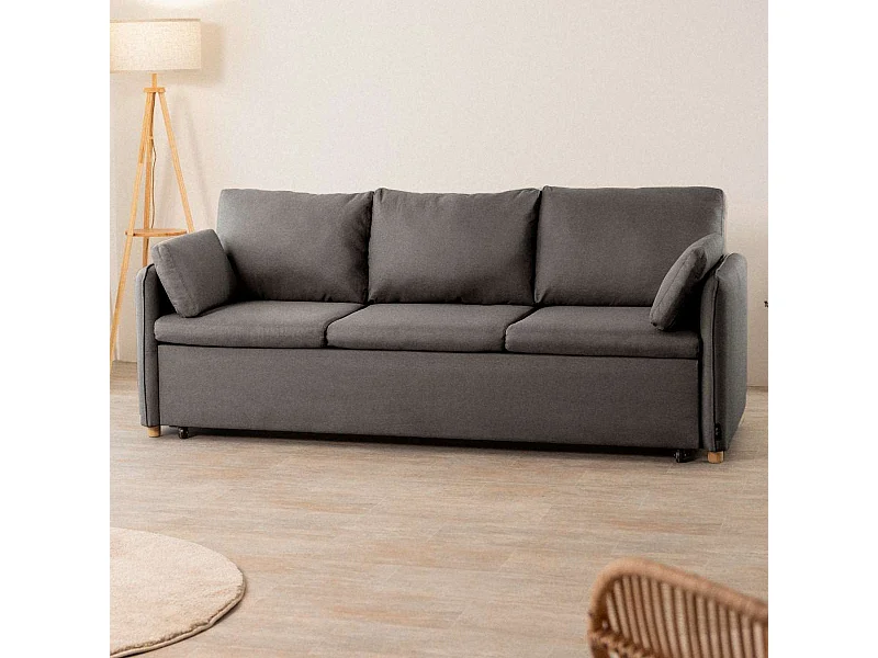 Sofá Cama  Nest 3 Gris Antracita - Nalui