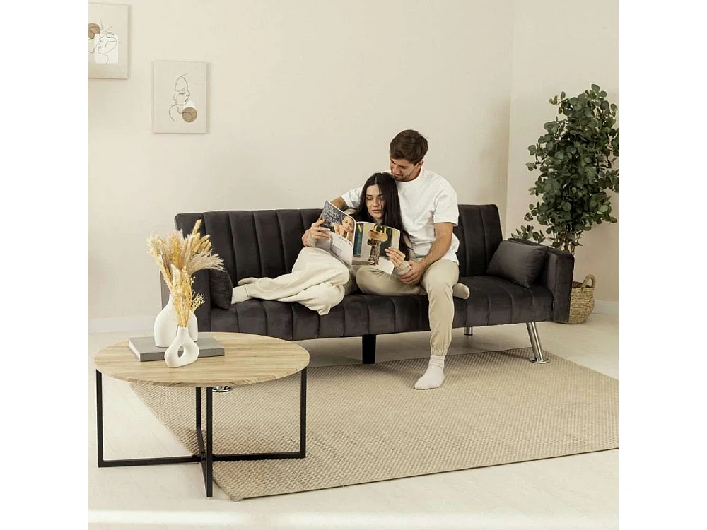 Sofá Cama  One Lines Gris Antracita - Nalui