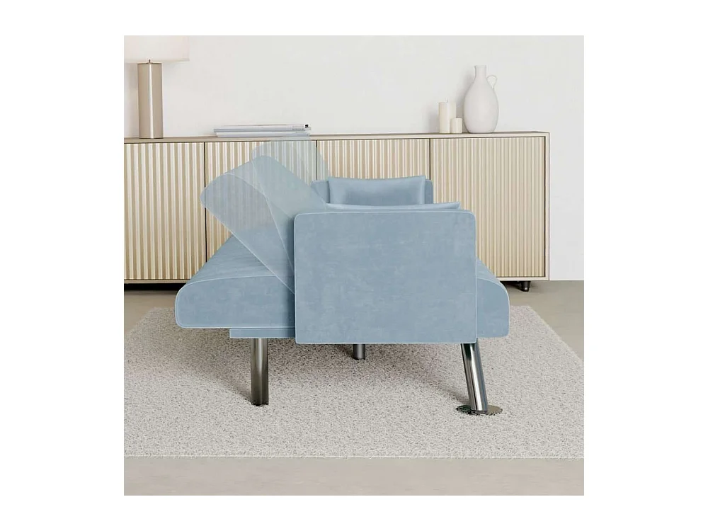 Sofá Cama  One Lines Azul - Nalui