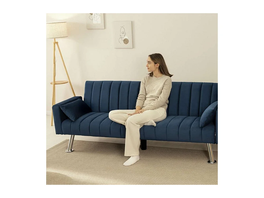Sofá Cama  One Lines Azul Marino - Nalui
