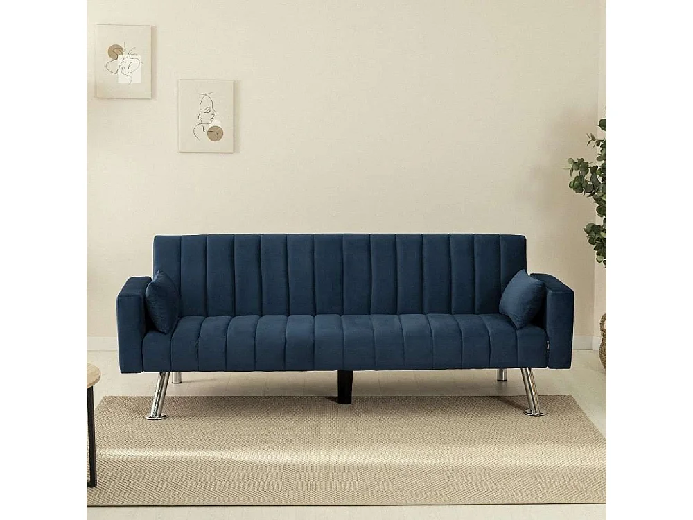 Sofá Cama  One Lines Azul Marino - Nalui
