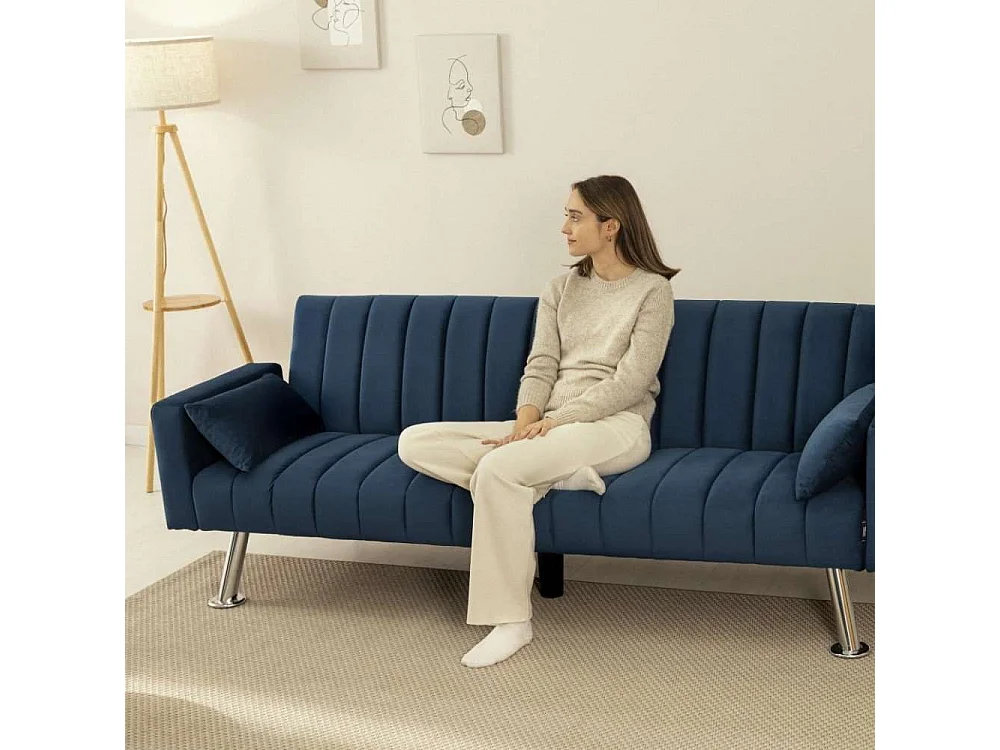 Sofá Cama  One Lines Azul Marino - Nalui