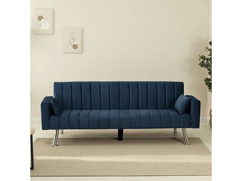 Sofá Cama  One Lines Azul Marino - Nalui