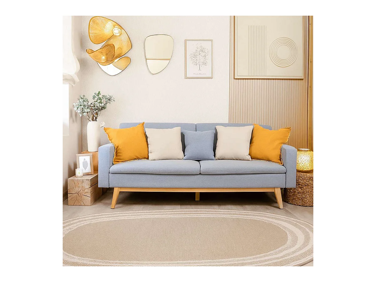 Sofá Cama  Reine Azul Celeste - Nalui