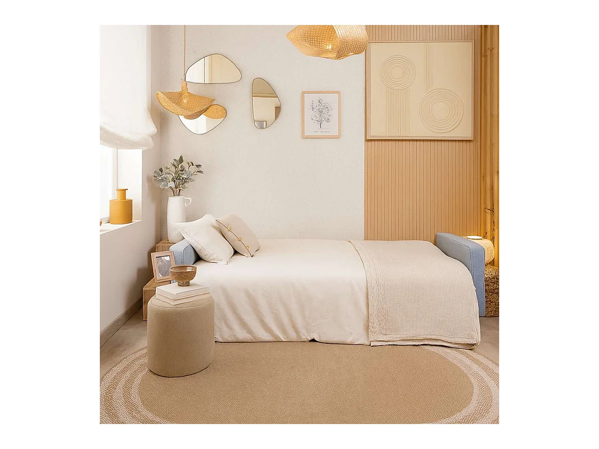 Sofá Cama  Reine Azul Celeste - Nalui