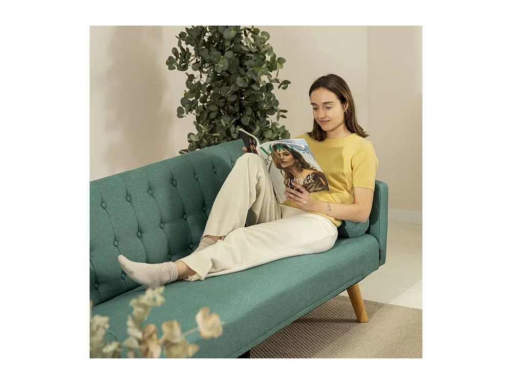 Sofá Cama  One Dots Verde - Nalui