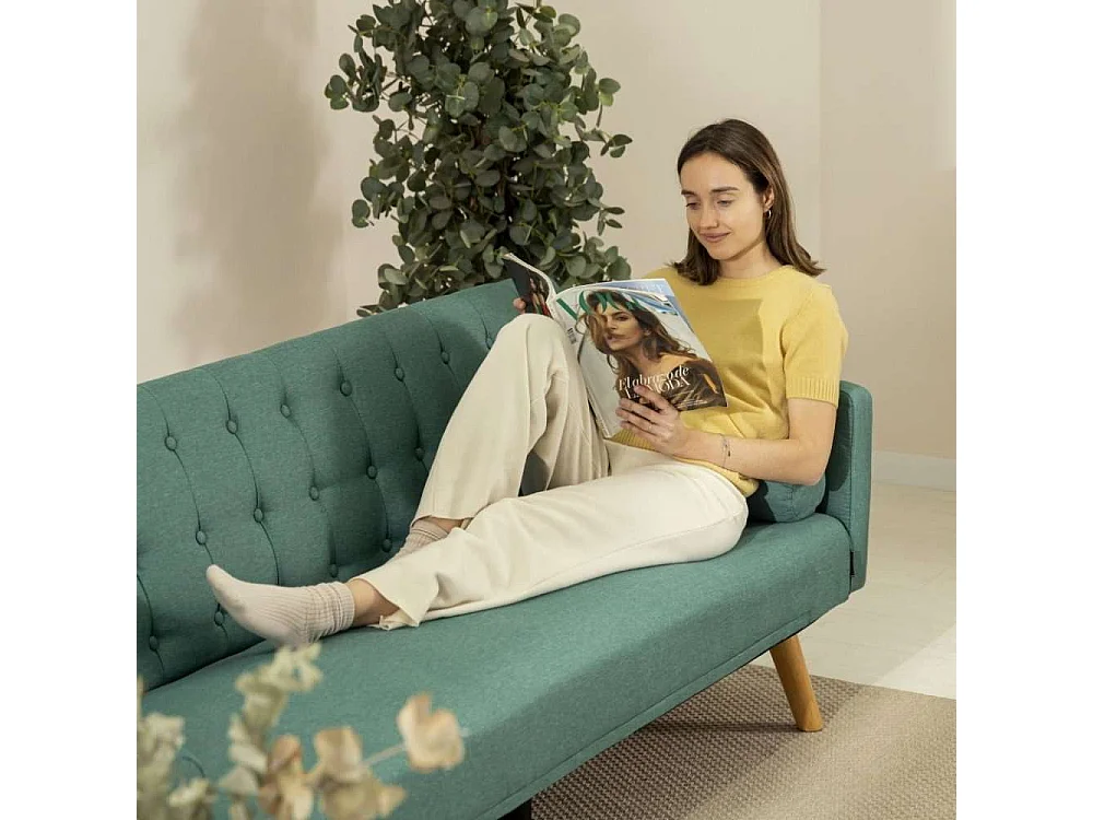 Sofá Cama  One Dots Verde - Nalui