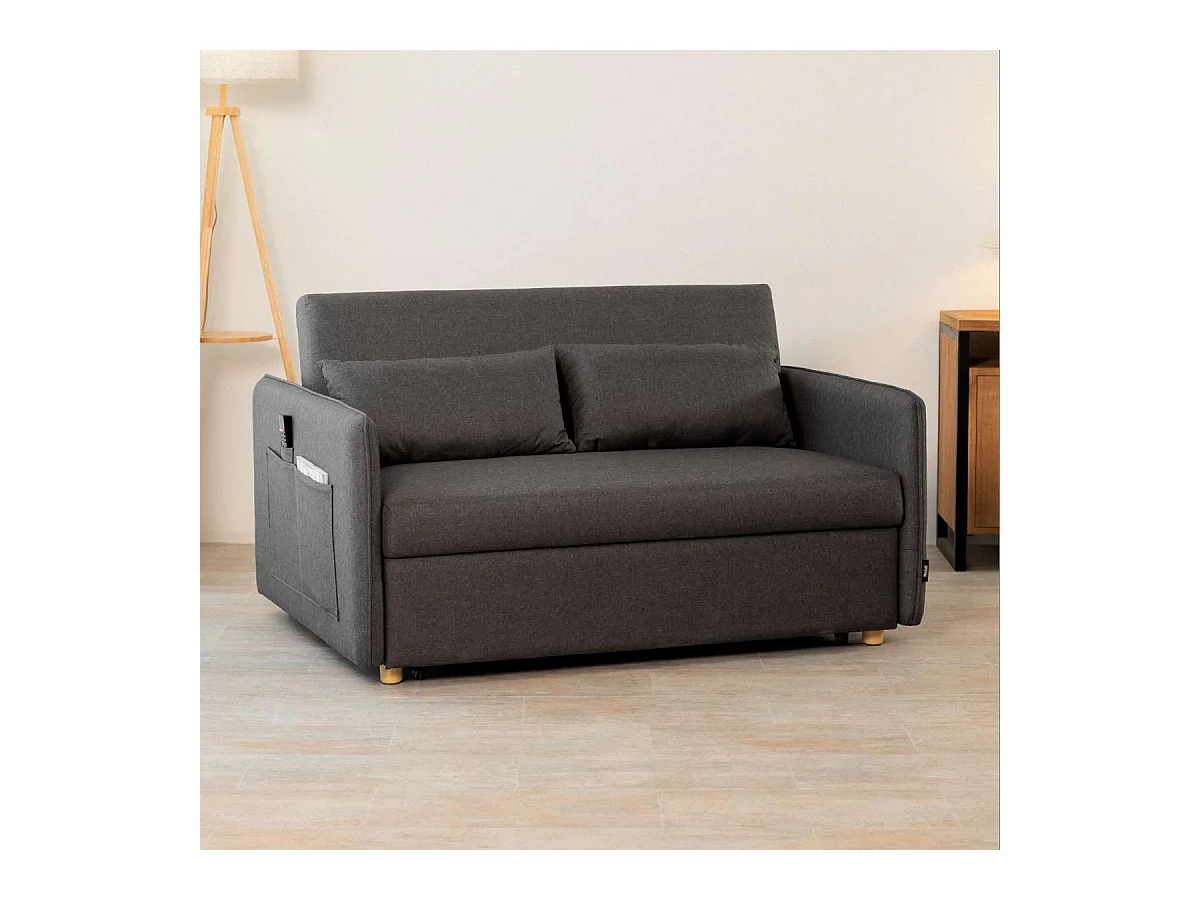 Sofá Cama  Nest 2 Gris Antracita - Nalui