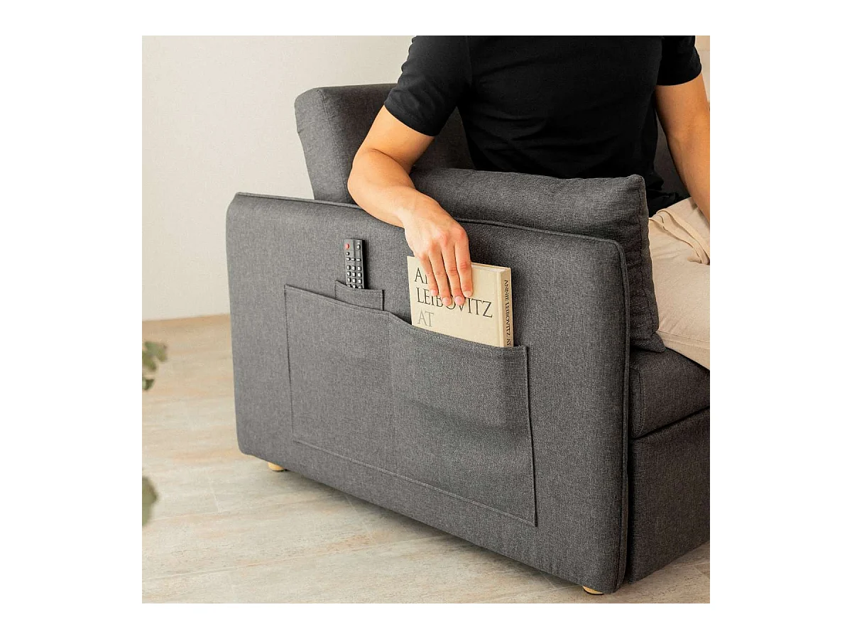 Sofá Cama  Nest 2 Gris Antracita - Nalui