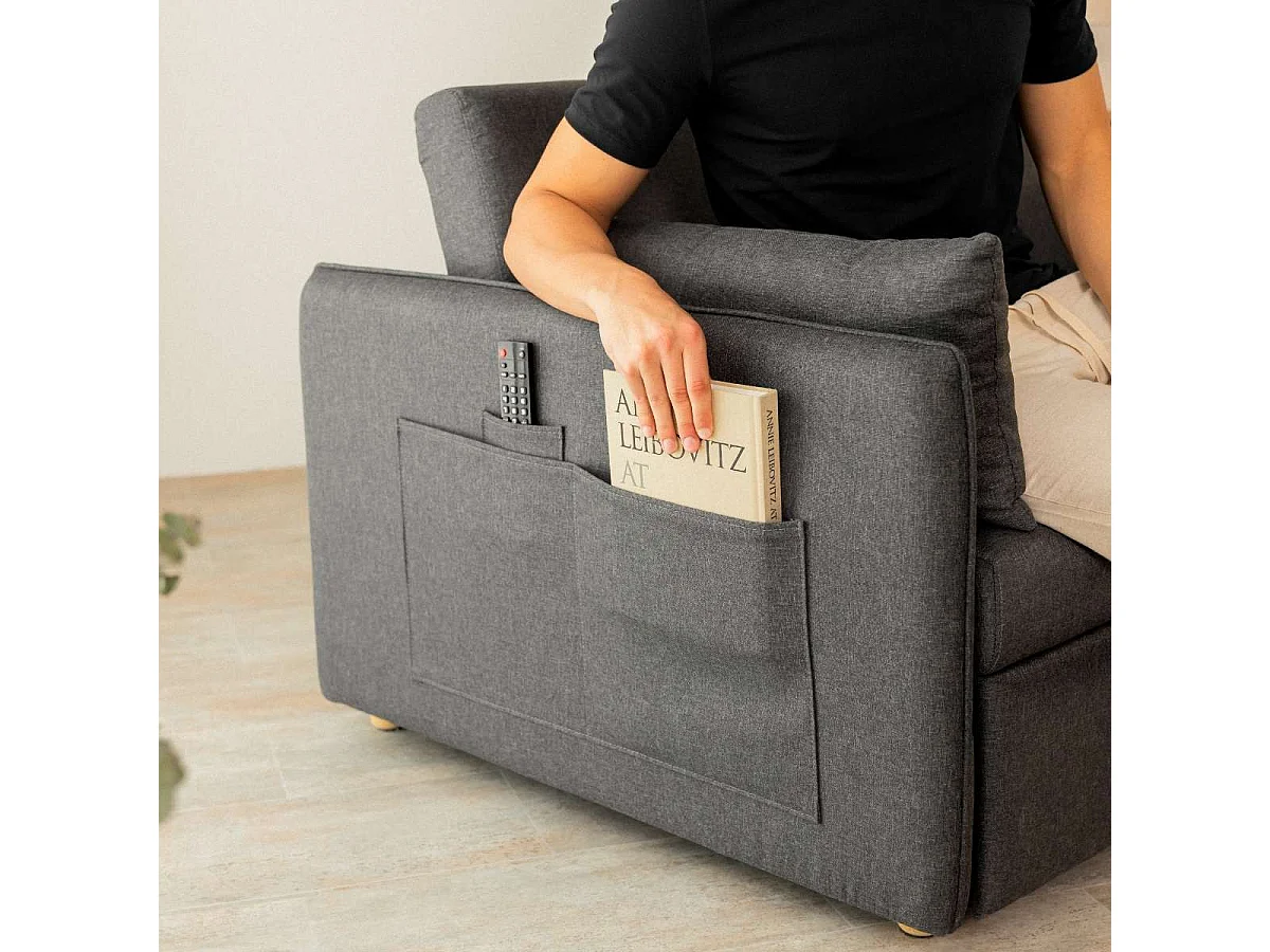 Sofá Cama  Nest 2 Gris Antracita - Nalui