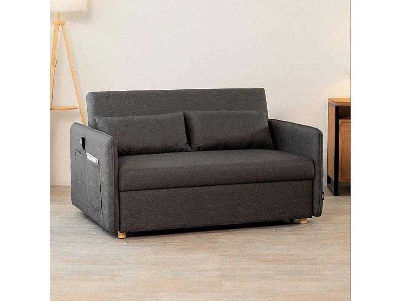 Sofá Cama  Nest 2 Gris Antracita - Nalui