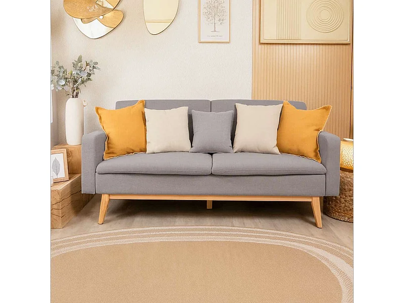 Sofá Cama  Reine Gris Claro - Nalui