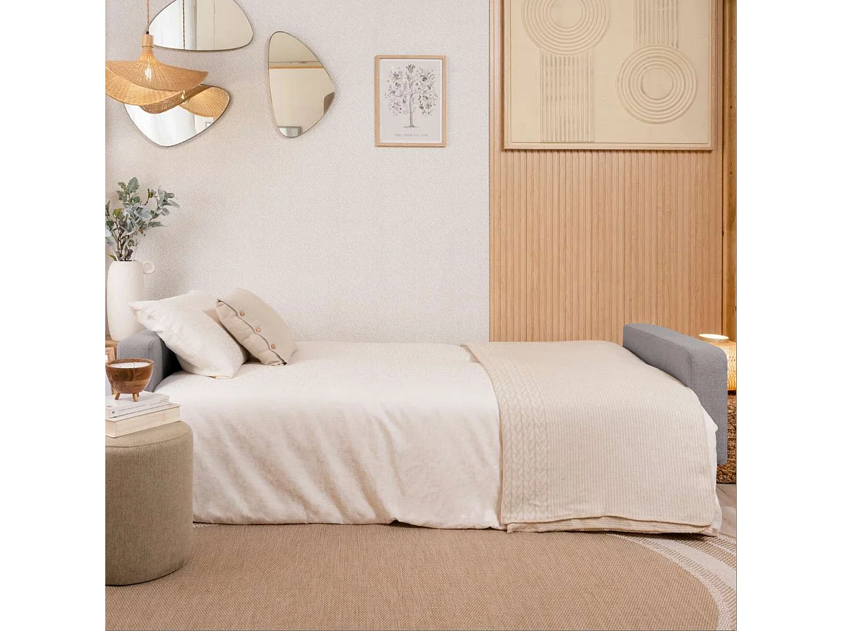 Sofá Cama  Reine Gris Claro - Nalui