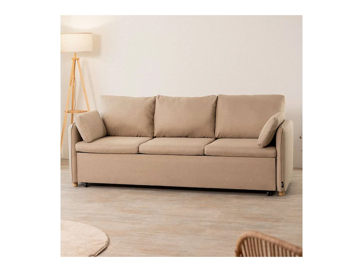 Sofá Cama  Nest 3 Beige - Nalui