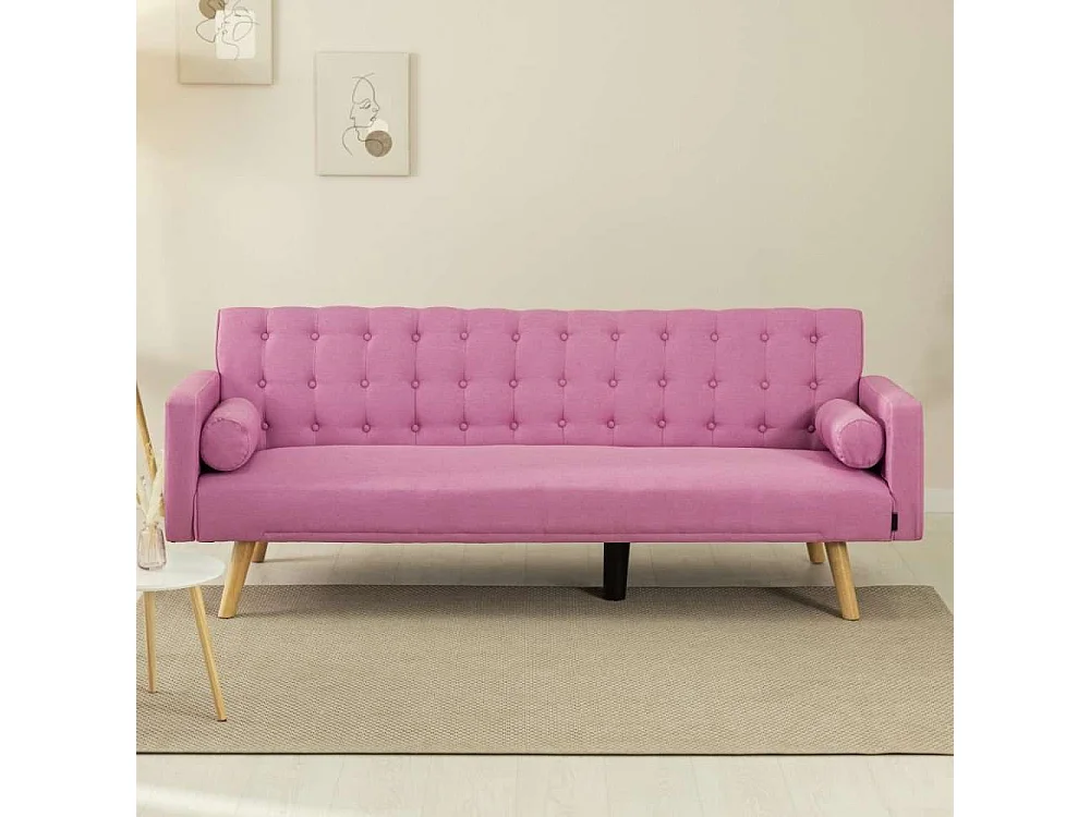 Sofá Cama  One Dots Rosa - Nalui