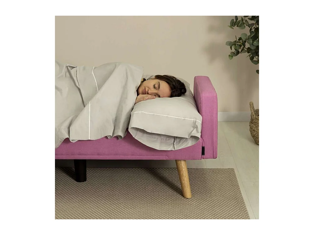 Sofá Cama  One Dots Rosa - Nalui