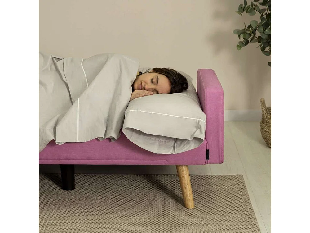 Sofá Cama  One Dots Rosa - Nalui