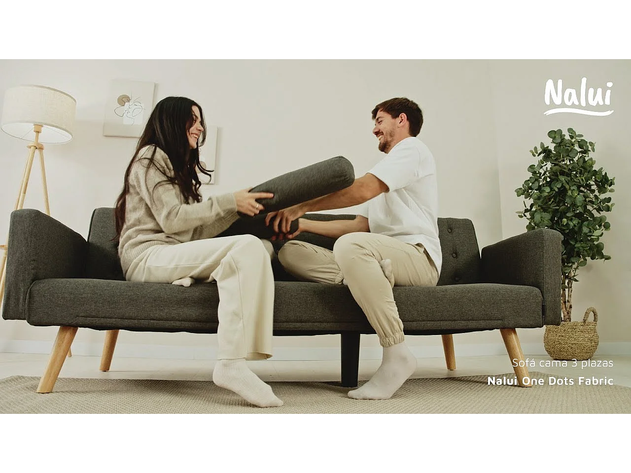 Sofá Cama  One Dots Amarillo - Nalui