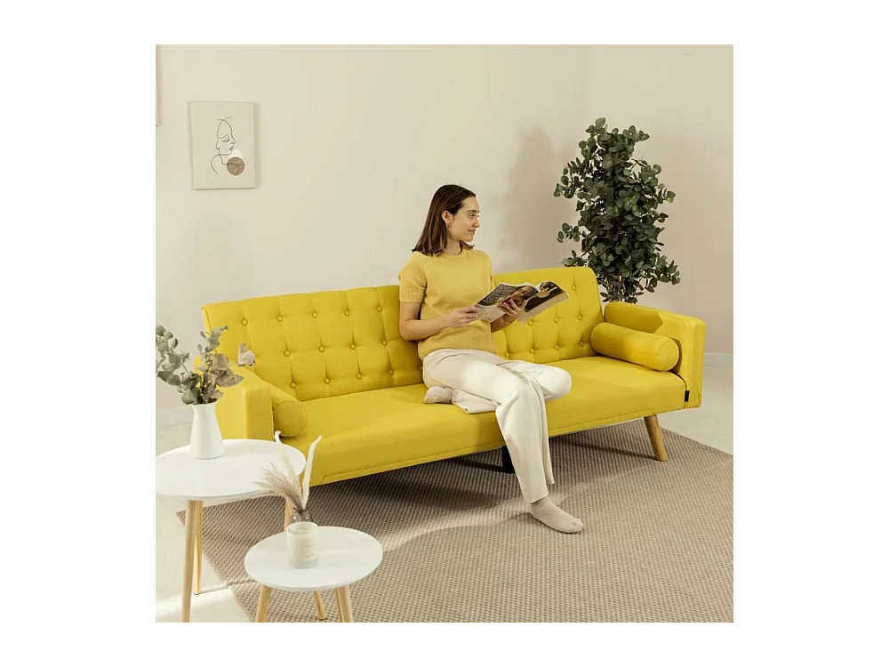 Sofá Cama  One Dots Amarillo - Nalui