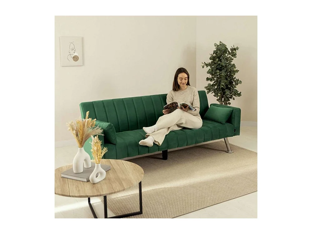 Sofá Cama  One Lines Verde - Nalui
