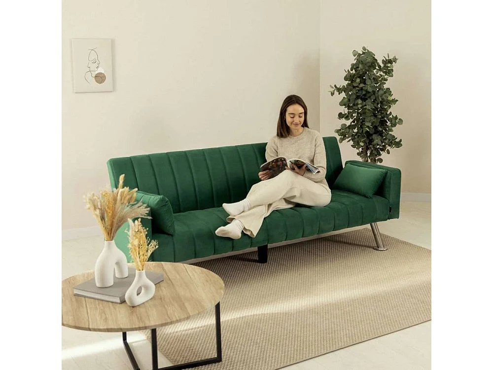 Sofá Cama  One Lines Verde - Nalui