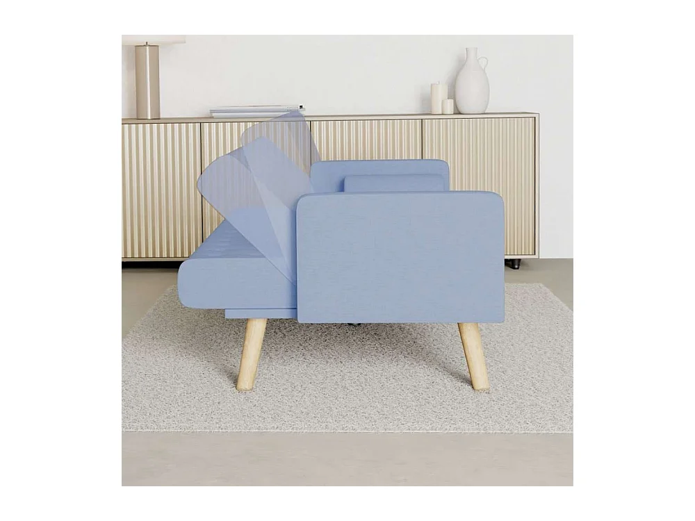 Sofá Cama  One Dots Azul - Nalui