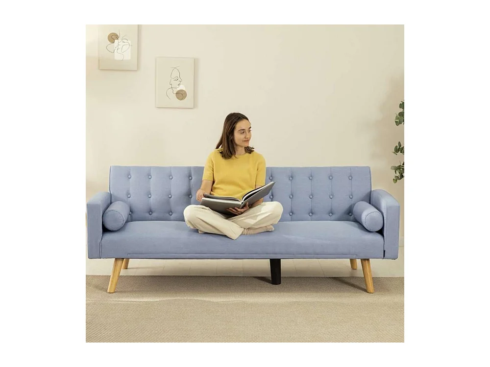 Sofá Cama  One Dots Azul - Nalui