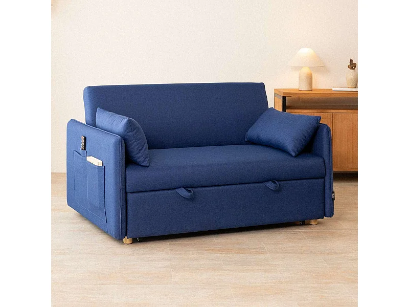 Sofá Cama  Nest 2 Azul Marino - Nalui